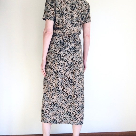 Vintage 100% silk animal print dress - Picture 7 of 15